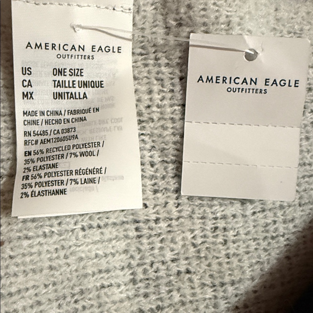 AE American Eagle Wool Blend Oversized Flower / Floral Scarf NWT - Picture 5 of 5